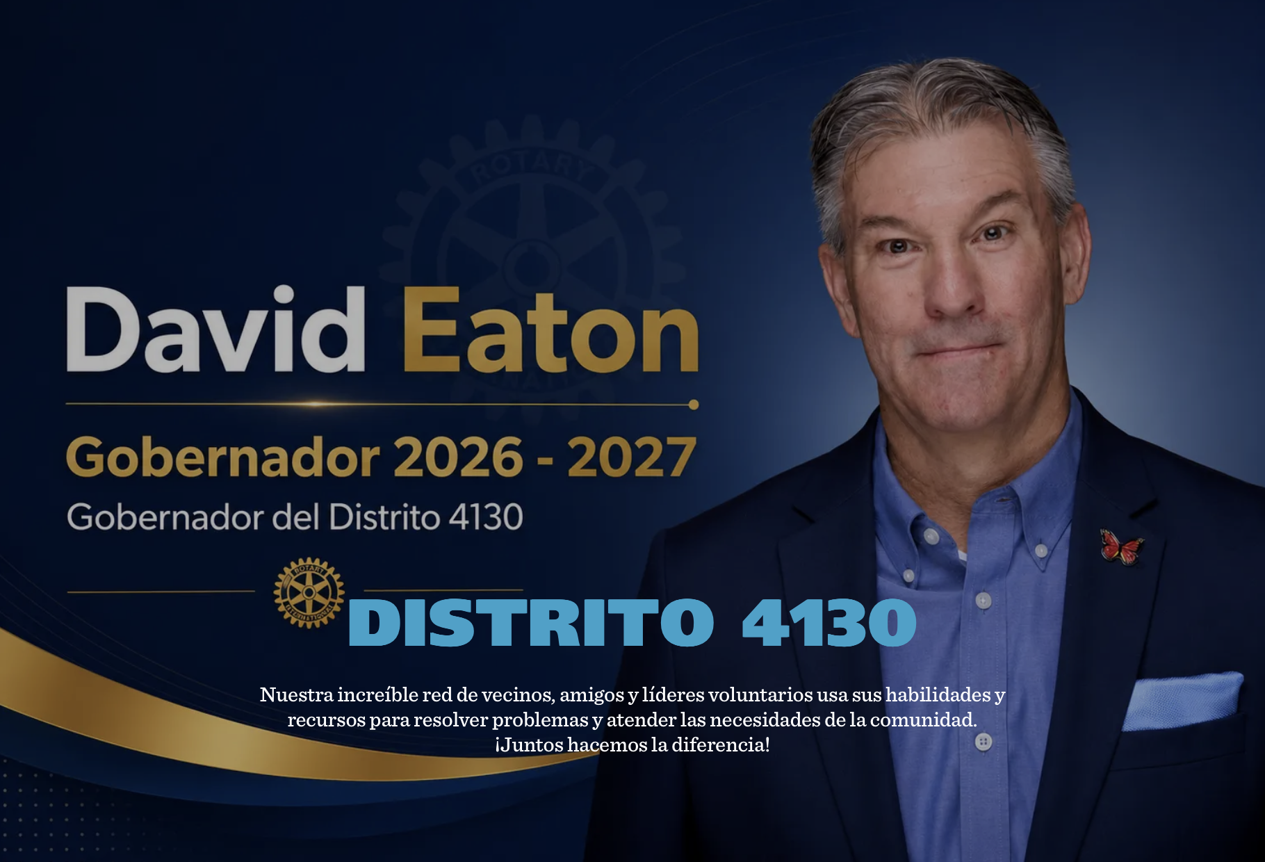 David Eaton, Gobernador del Distrito 4130 (2026-2027)